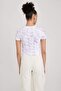 Coool Fitted Batik Pattern Printed Short Sleeve T-Shirt A8370Ax23Hs - 8