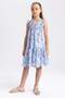 Girl's Strap Patterned Dress Y6957A623Hs - 2