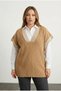 Plus Size V-Neck Short Sleeve Knitwear Sweater 302135
