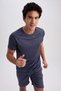 Quick-Drying Slim Fit Tight Fit Crew Neck Printed Sportsman Short-Sleeved T-Shirt V2887Az23Sp - 4