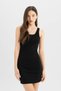 Coool Bodycon Body Hugging Basic Plain Ribbed Camisole Sleeveless Mini Dress A0732Ax23Sm - 4