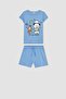 Girl's Printed Short Sleeve Shorts Pajama Set A1365A823Sm - 6