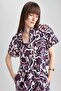 Patterned Poplin Short Sleeve 100% Cotton Shirt A7082Ax23Hs - 6