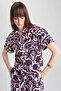 Patterned Poplin Short Sleeve 100% Cotton Shirt A7082Ax23Hs - 5