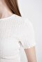 Fitted Crew Neck Wrinkled Short Sleeve T-Shirt A6179Ax23Sm - 4