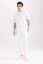 Carlo Skinny Fit Extra Narrow Fit Regular Waist Extra Narrow Leg White Jean Pants A7650Ax23Sm - 4
