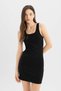 Coool Bodycon Body Hugging Basic Plain Ribbed Camisole Sleeveless Mini Dress A0732Ax23Sm - 6