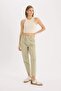 100% Cotton Paperbag Gabardine Fabric Trousers S2790Az23Sm - 2