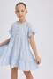 Baby Girl Gingham Short Sleeve Flounced Dress X2353A623Sm - 5