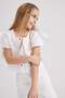 Girl's Short Sleeve White Blouse Z4901A623Sm - 4