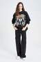 Ac/Dc Oversized Crew Neck Printed Thick Fabric Sweatshirt Z8892Az23Sp - 5