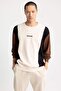 Oversized Fit Crew Neck Printed Sweatshirt Z5894Az23Sp - 4