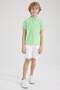 100% Cotton Pique Short Sleeve Basic Polo T-Shirt for Boys K1689A623Sm - 2