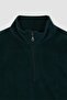 Green Non-Pilling Cold-Resistant Regular Fit High-Neck Zippered Fleece Sweatshirt Y3996Az22Au - 5