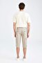Regular Fit Cargo Capri Shorts N6621Az22Hs - 5