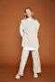 Regular Fit Crew Neck Basic Plain Sweater with Side Tie Detail Y1323Az22Wn - 2