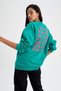 Oversize Crew Neck Printed Thick Sweatshirt Fabric Sweatshirt Y8528Az22Au - 4