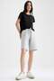 Regular Buy Lace-Up Bermuda 100% Cotton Shorts W9369Az22Sm - 2
