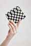 Women's Checkerboard Patterned Faux Leather Wallet X0713Azns - 2