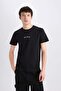 100% Cotton Slim Fit Slim Cut Crew Neck Printed Short Sleeve T-Shirt X3932Az22Sm - 3