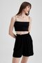 Paperbag High Waist Wide Leg Viscose Shorts T0883Az22Hs - 3