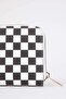 Women's Checkerboard Patterned Faux Leather Wallet X0713Azns - 3