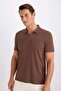 Slim Fit Slim Fit Polo Collar Short Sleeve T-Shirt W9274Az22Sp - 3