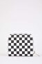 Women's Checkerboard Patterned Faux Leather Wallet X0713Azns