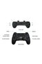 وحدة تحكم ألعاب لاسلكية مزودة بلوحة لمس، وخاصية الاهتزاز المزدوج لألعاب PS4 والكمبيوتر الشخصي - 6