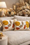 Modern Surreal Flowers Pattern Leaf Pattern 2-Piece Rectangular Throw Pillow Cover - 3