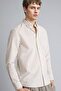 Regular Fit Polo Collar Linen Blend Long Sleeve Shirt F9322Ax26Sp - 4