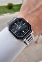 Silver Black Color Men's Wristwatch - 4