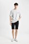 Skinny Fit Jean Bermuda Shorts A5037Ax24Sm