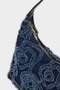 Women's Zippered Jean Crossbody Bag G7673Axns - 4