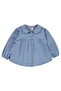 Bowknot Embroidered 6-18 Months Shirt - Blue