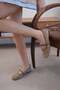 Cleo Mink Color Blunt Toe Single Strap Women's Shoes Ballet Flats - 5