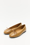 Ballet Flats 2609 - Minimal Ribbon Detailed Caramel Women's Ballet Flats - 6