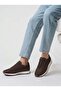 - Genuine Nubuck Leather Brown Men's Sneakers - 666-02-18