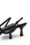 Estella Vellini Black Nubuck Women's Buckle Stylish Comfortable Thin Heeled Sandals - 6