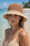 Camel Imported Hand Knitted Straw Hat Hsr2072 - 2