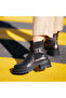 Brown Leather Women's Buckle Boots - 2