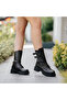 Brown Floater Leather Women's Boots
