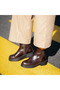 Brown Leather Women's Casual Boots - 2