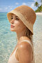 Camel Imported Hand Knitted Straw Hat Hsr2072 - 4