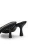 Halivalia Black Nubuck Women's Stylish New Season Pointed Toe Staple Detailed Comfortable Thin Heeled Slippers - 6