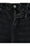 Low Waist Cotton Buttoned Loose Fit Denim Trousers - Loose Straight Fit Jeans - 7