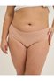 100% Cotton Fabric, Large Size High Waist Heart Patterned Ribbed Jacquard Women's Panties, Pack of 5 - 5