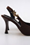 Women's Brown Pointed-Toe Heeled Shoes | Stiletto Heel | Ankle-Strap Chic Comfortable Stiletto 9 cm - 6