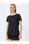 Crew Neck Short Sleeve Oversize Printed Modal Sports T-Shirt - 3