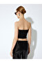 Slim Fit Asymmetrical Strapless Crop Top - 4